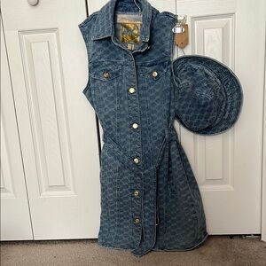 MK Denim Dress with Matching Hat